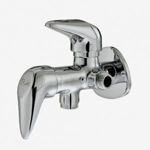 Plumber Alpha Chrome Brass 2 Way Bib Cock For Health Faucet